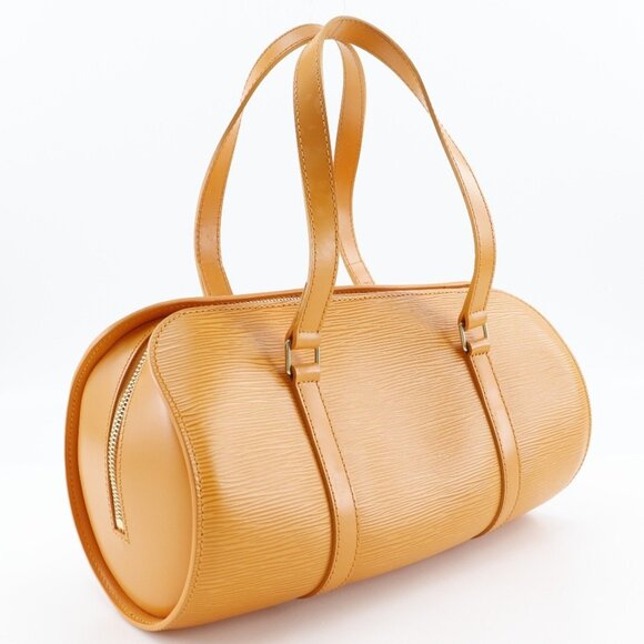 LOUIS VUITTON Orange Leather Pouch - Picture 3 of 14